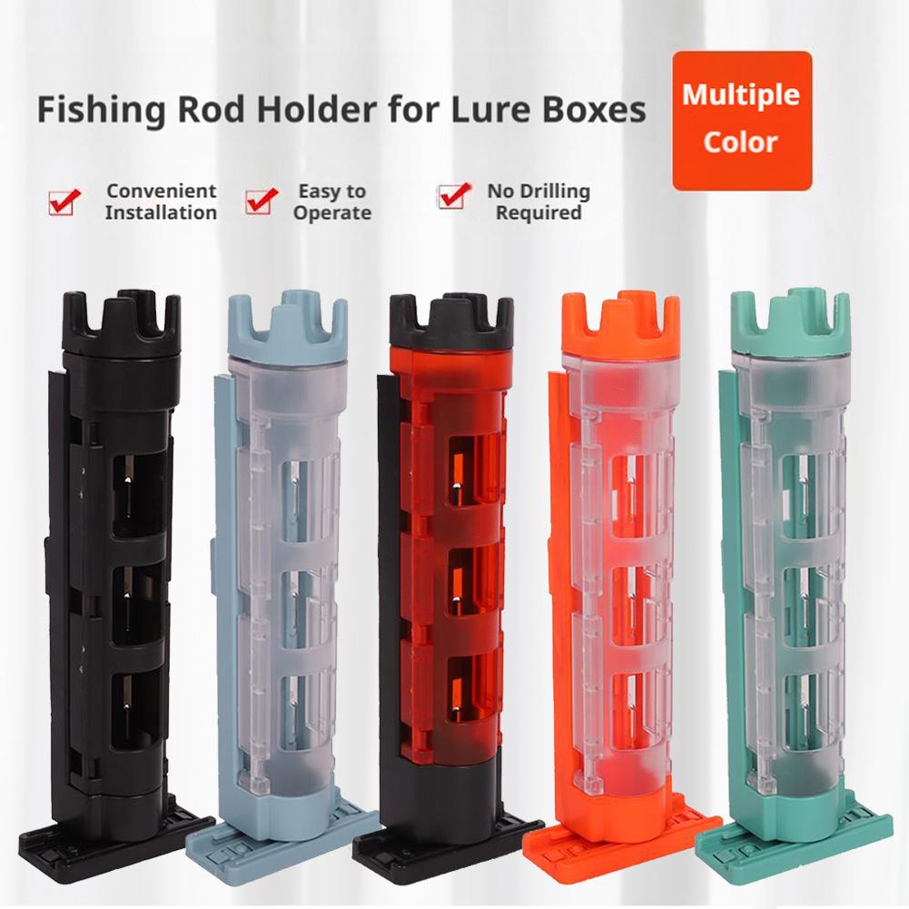 Fishing Rod Case - ขาตั้งคันเบ็ดแบบถอดได้ ที่ยึดคันเบ็ด ABS แบบพกพา สำหรับใส่ในถัง กล่องอุปกรณ์ตกปลา