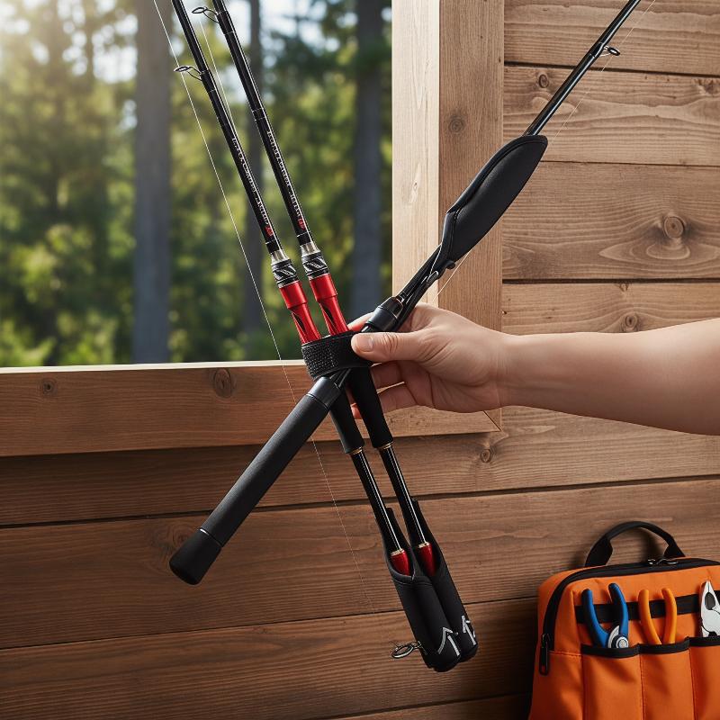 สายรัดคันเบ็ดแบบปรับได้พร้อมฝา - Fishing Rod Combo บทวิจารณ์และราคา